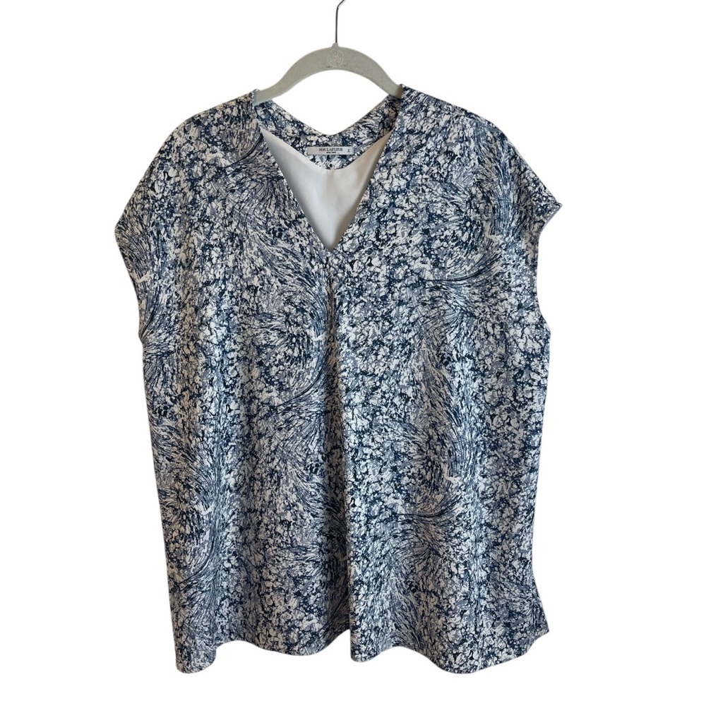 MM Lafluer Townsend Top Indigo Marble Sz. S - Picture 5 of 11